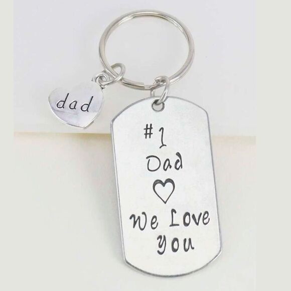 Engraved Keychain for Dad - Picture 1 of 3